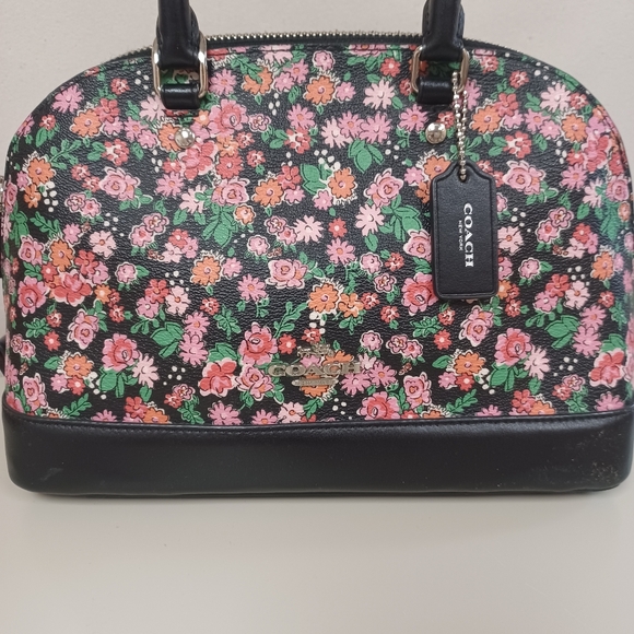 Coach Mini Sierra Satchel In Posey Cluster Floral Print - Picture 1 of 13